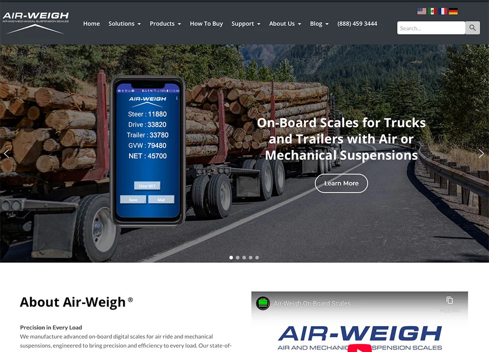 Air-Weigh website design