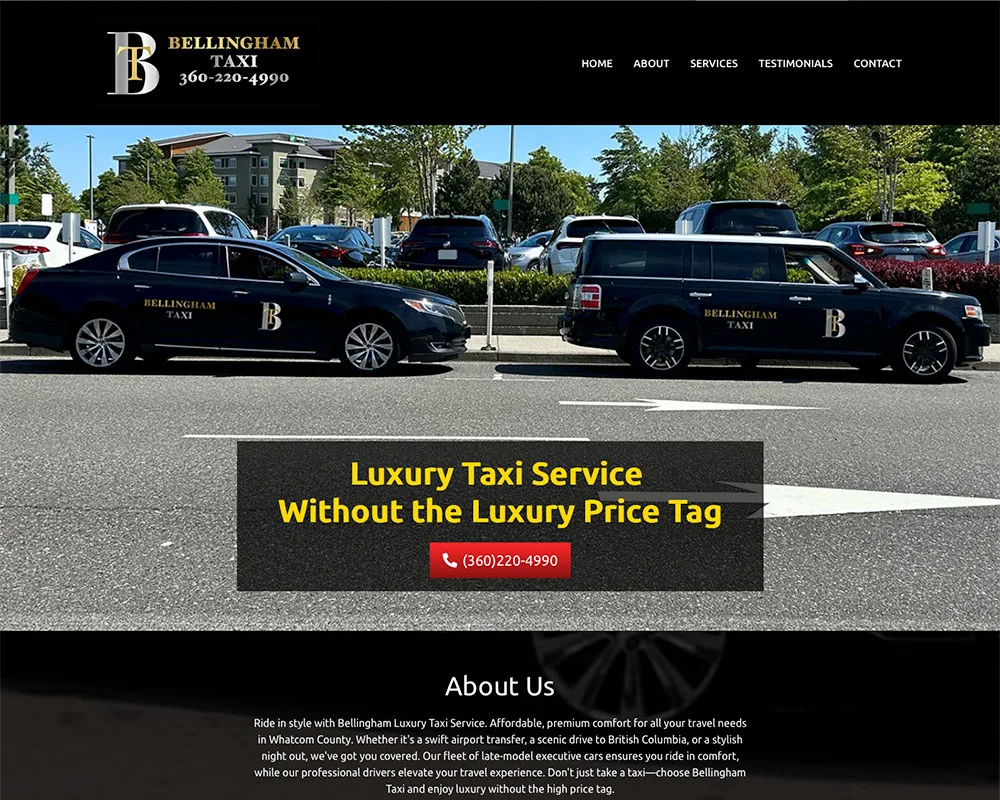 Bellingham Taxi website design