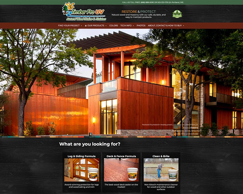 Timber Pro Coatings website design
