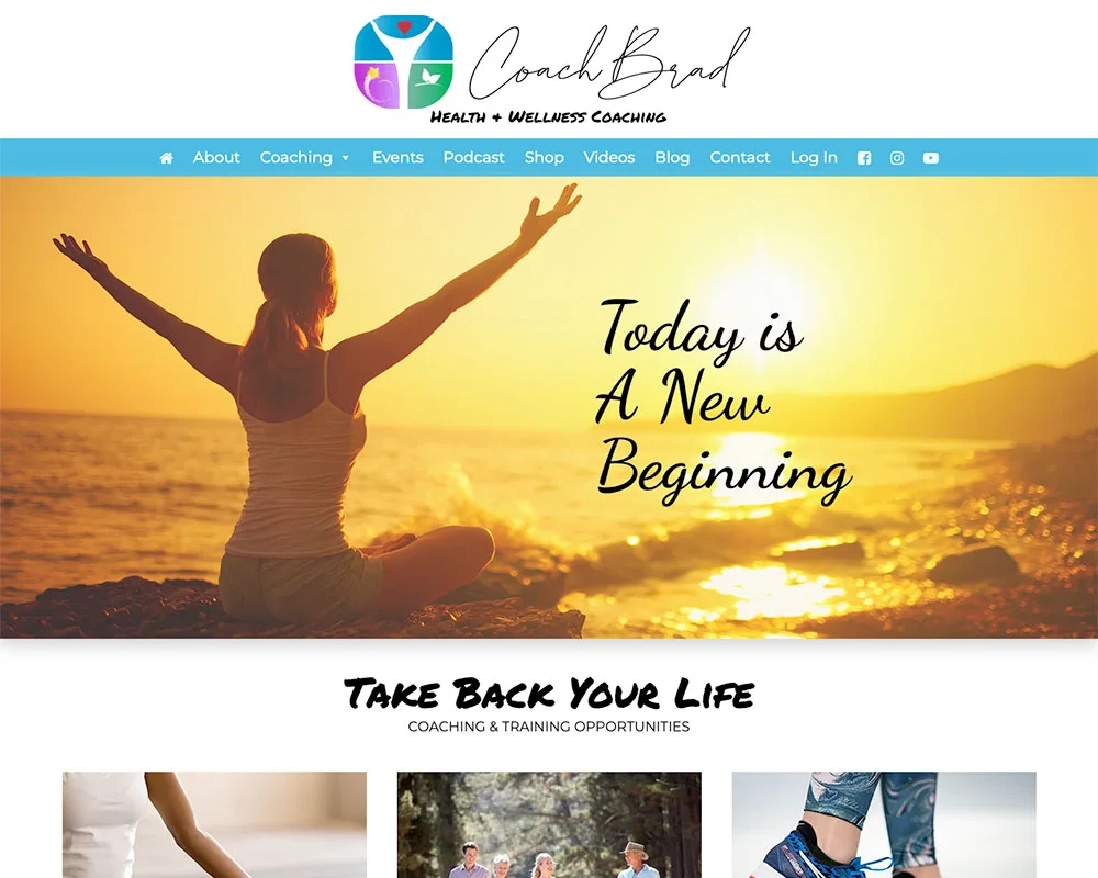 Training with Coach Brad website design