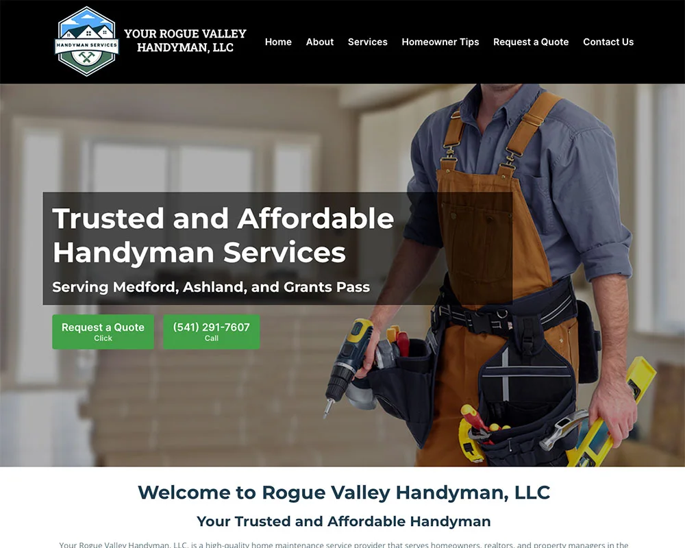 Your Rogue Valley Handyman website design